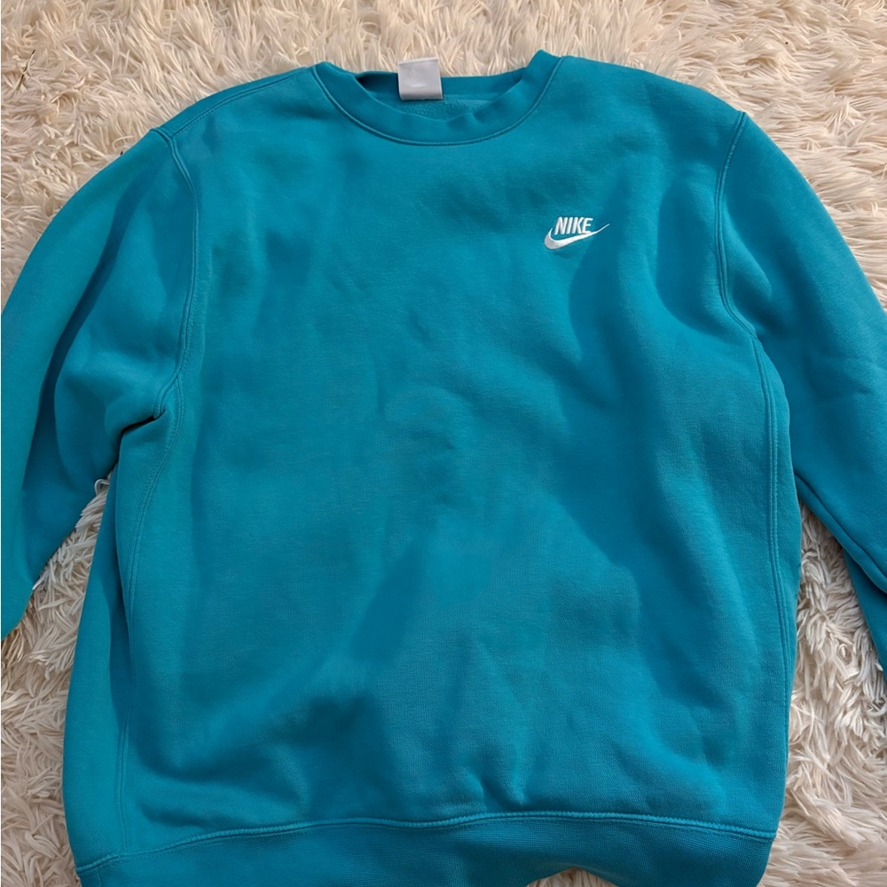 Nike Women's Teal Crew Neck Sweater - Picture 1 of 2